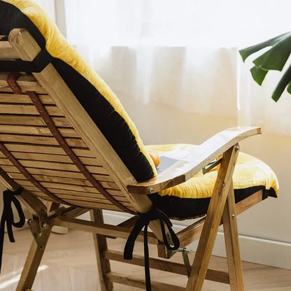 Autumn Winter Thickened Foldable Rocking Chair Cushion – Long Lounge Seat Pad for Garden, Balcony, Sofa & Tatami Home Decor