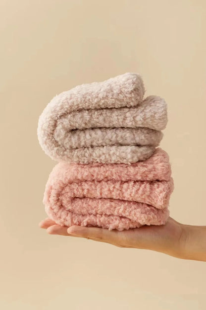 3 Pairs Unisex Plush Slipper Socks — Thick Winter Coral Fleece Cozy Mid-Calf Socks for Couples