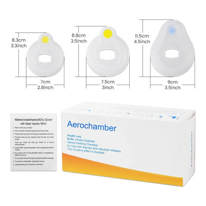 Asthma Inhaler Spacer & Nebulizer — Adult, Child, and Baby Aerosol Compressor with Mist Storage Bottle, Mask, and Tank Cup