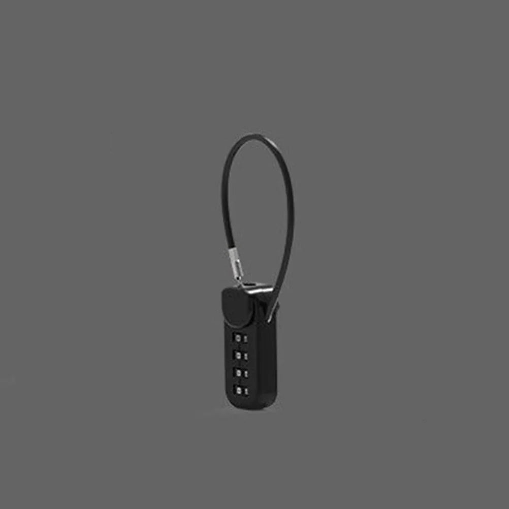 4-Digit Combination Cable Lock – Spring Coil Wire Rope Security Lock for Luggage, Backpack, Suitcase & Drawer Safety
