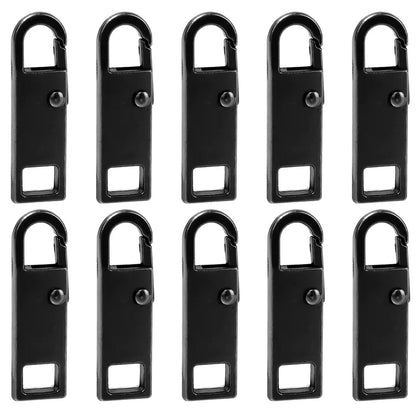 10/1PCS Universal Metal Zipper Pull Replacement — Instant Repair Kit for Luggage, Purses & Clothing Sliders