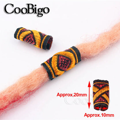 Braid Hair Rings & Tubes — Hip-Hop Dreadlock Beads, Embroidery Fabric Clips, Cuffs & Hair Decor DIY Craft Supplies by CooBigo