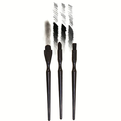 Black Rendering Brush for Watercolor, Charcoal & Pastel – Durable Art Brush for Embossing & DIY Scrapbooking