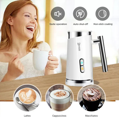 DEVISIB 3-in-1 Electric Milk Frother — 300ml Automatic Hot & Cold Foam Maker for Coffee, Latte, Cappuccino, Macchiato & Hot Chocolate