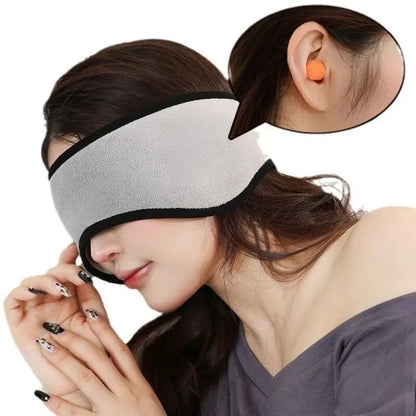 Soundproof Sleep Eye Mask Set - Shade Eye Mask with Noise Reduction Ear Protection for Quiet Sleep