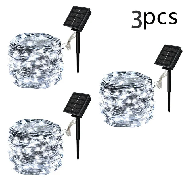Solar LED Fairy String Lights - Waterproof Outdoor Garden Twinkle Lights for Patio & Party Decor