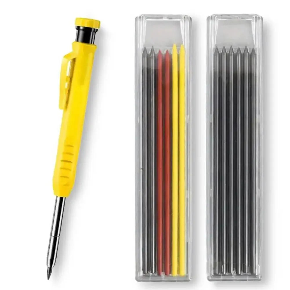 Carpenter Pencil Set for Woodworking - 5 Colors Mechanical Pencils with Refill for Carpentry Marking & Construction Jobs