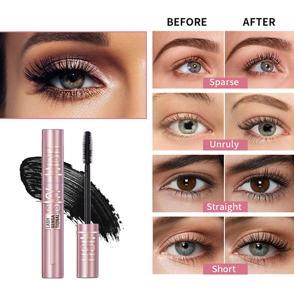 Natural Curling Mascara – Quick Dry, Smudge-Proof Eyelash Cream for Long-Lasting Party Look