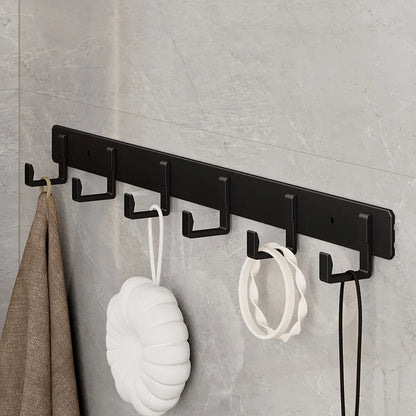 Maximize Your Space: Space Aluminum Black Hook - Multipurpose Towel, Clothes, or Storage Hook - Ideal for Bathroom, Living Room, or Door Back - Simplistic Design to Save Space