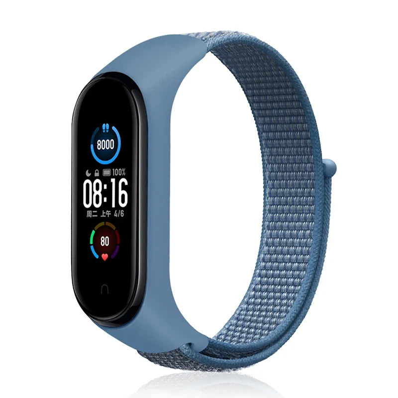 Nylon Loop Strap for Xiaomi Mi Band - Adjustable Sport Wristband Bracelet for Mi Band 3 4 5 6 7 8