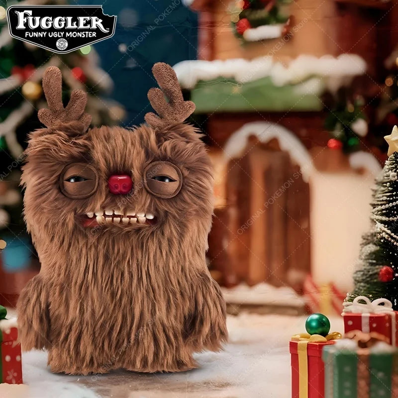 Original Fuggler Ugly Teeth Monsters Plush Toys – Butt Ugly Pets Snowman & Reindeer Dolls for Christmas & Kids Gifts