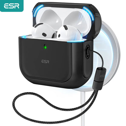 ESR MagSafe Case for AirPods 4th Gen (2024) – Drop Protection Cover with HaloLock for AirPods Pro 1st/2nd Gen (2023/2022)