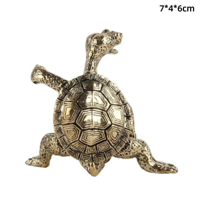Antique Brass Zen Frog Statue - Meditation Copper Animal Sculpture Incense Burner Home Desk Decor Tea Pet Ornament