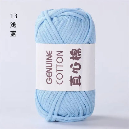 50g Genuine Cotton Yarn - Easy-to-Use Crochet Yarn for Beginners, Hand Knitting & DIY Projects (Scarves, Blankets, Hats, Clothes)