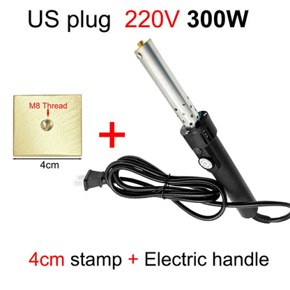 Handheld Copper Hot Stamping Machine – Electric Branding Iron for Wood, Leather & Cake DIY Crafts