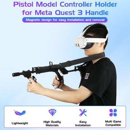 Grip Holster for Meta Quest 3/3S – VR Gaming Pistol Accessory, Personalized Quest 3S Controller Holder