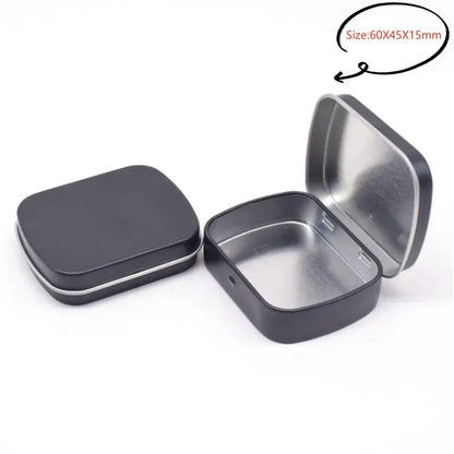 Square Silver Tin Storage Boxes – Small Metal Box for Jewelry, Keys, Coins & Wedding Candy