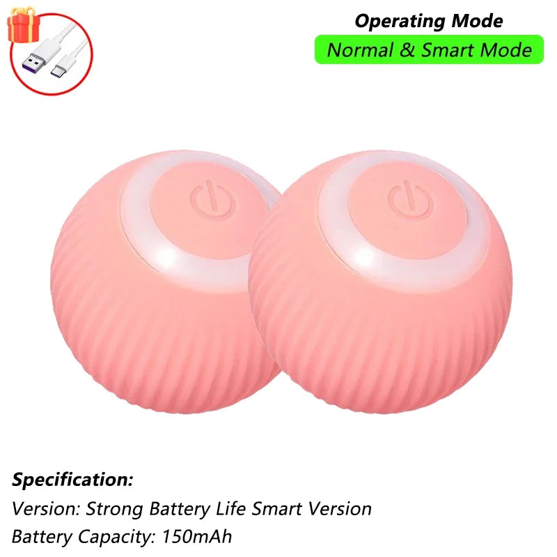 Cat Interactive Ball Toy – Automatic Rolling Ball with Tail, Rechargeable Smart Pet Toy, Intelligent Mouse for Cats