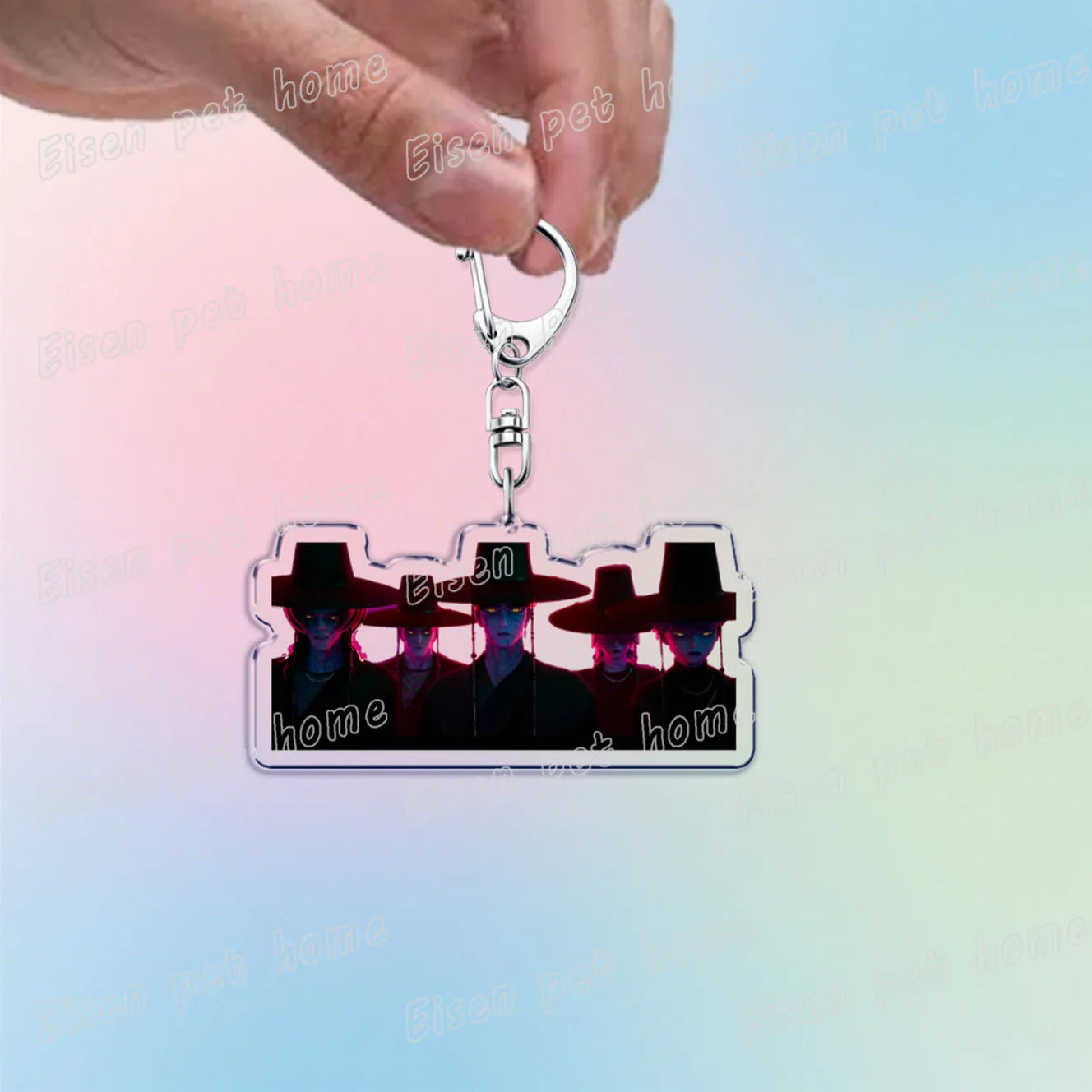 Kpop Demon Hunters Huntrix Saja Boys Keychain Bag Charm Rumi Zoey Jinu Ramen Keyring Fans Gift