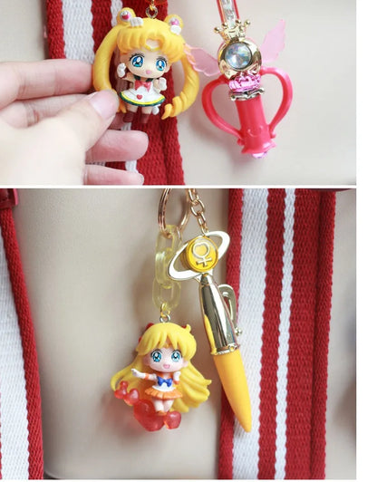 New Sailor Moon Car Keychain — Tsukino Usagi Anime Figure Keyring, Backpack Pendant Doll, Kids’ Collectible Toy Gift
