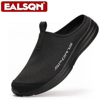 Men's Summer Half-Slip Shoes - Soft Sole Casual Flat Bottom Lightweight Sneakers