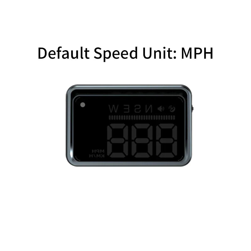 KWHUD GPS Head-Up Display Speedometer – Digital Windshield Projector USB Plug & Play Car Speed Monitoring Device
