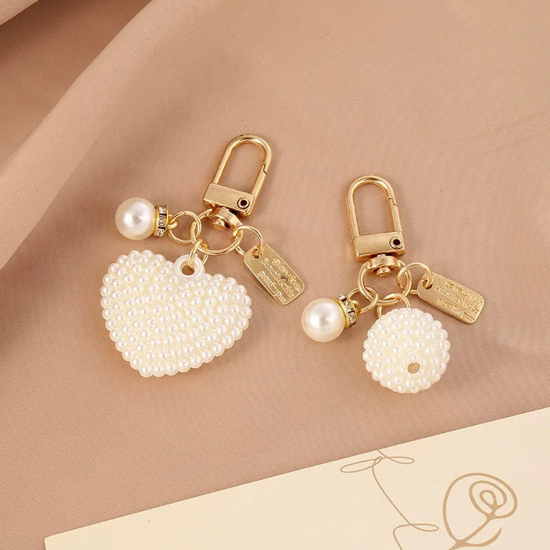 Pearl Keychain - Elegant DIY Pendant Accessory for Car Keys, Bags & Stylish Gifts