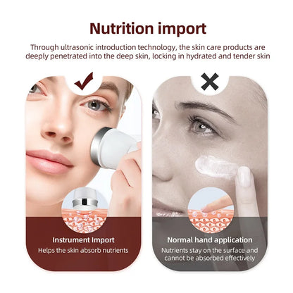 Ultrasound Skin Care Beauty Machine – High-Frequency Facial and Eye Massager for Face Lifting, Deep Cleansing, and SPA Treatment