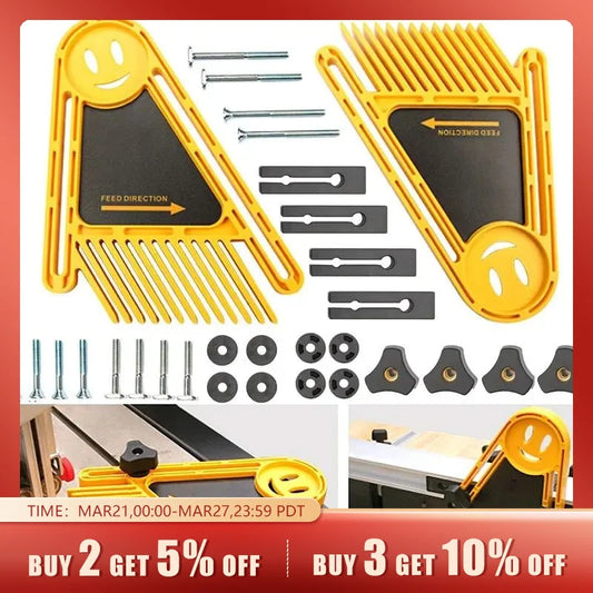 Multi-Purpose Feather Loc Board Set: Woodworking Double Featherboards for Miter Gauge Slot - Essential DIY Tools for Engraving Machines