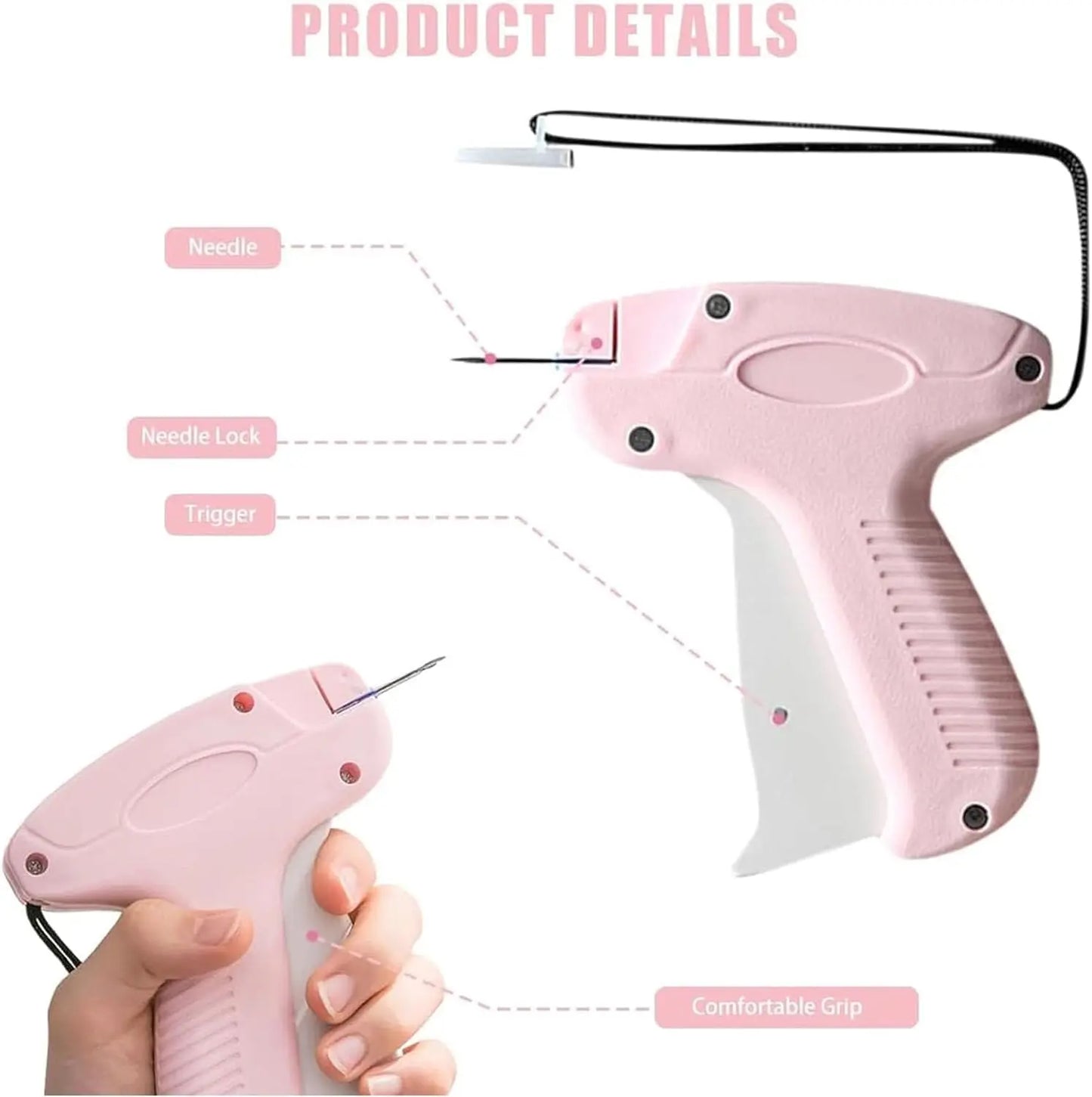 Quick Clothing & Quilt Fixer Tag Gun Set — Portable Buckle Glue Needle Tool for Garment & Blanket Fastening