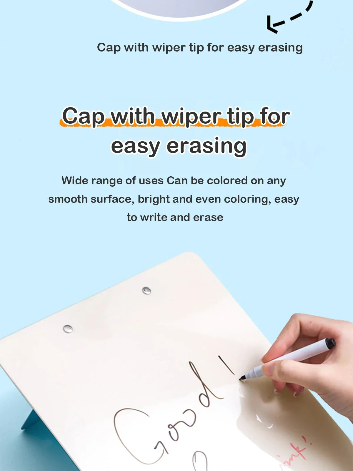 Magnetic Erasable Whiteboard Pen — Colored Blackboard Marker for Classroom, Office, Note-Taking & Teaching Supplies
