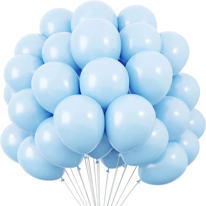Baby Blue Latex Balloons Set (5–12 Inch, 10/20/30pcs) – Wedding, Baby Shower & Birthday Party Decorations in Mixed Colors