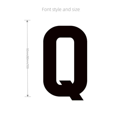 3D Mirror Acrylic Alphabet Wall Stickers – Black English Letters & Numbers for Personalized Door & Room Decor