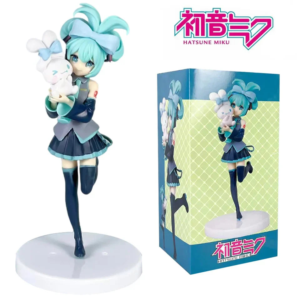 20CM Anime Hatsune Miku x Cinnamoroll Figure – Collectible Decorative Model, Kawaii Gift for Kids