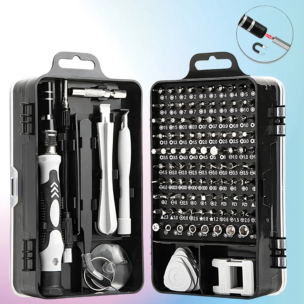 115-in-1 Magnetic Precision Screwdriver Set – Professional Electronics Repair Tools for Laptop, Phone & PC Maintenance