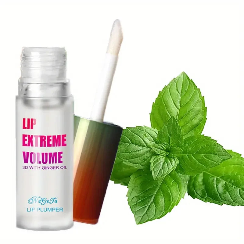 Ginger & Mint Lip Plumper Oil Serum (1/2PCS) – Volumizing Lip Treatment for Fuller, Smoother & Hydrated Lips, Youthful Radiant Lip Care Makeup