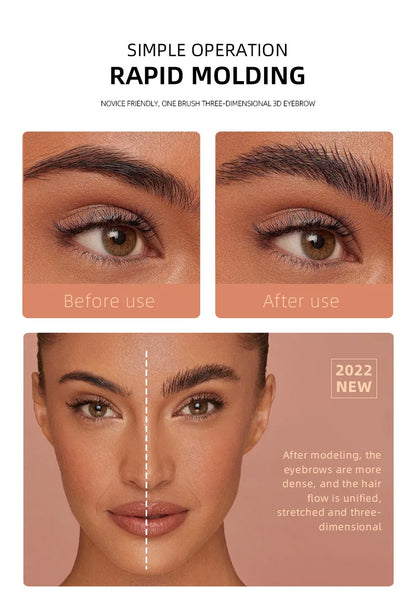 Matte Eyeliner & Eyebrow Cream Gel – Waterproof, Long-Lasting Brow Contouring Cream in Brown & Black for Wild Brows & Concealer