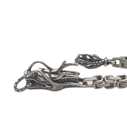 1M Dragon Self-Defense Bracelet – Fashion Hip Hop Personal Security Whip, Universal Stainless Steel for Men & Women