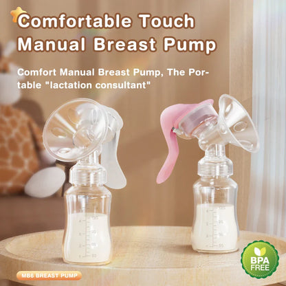 Dr.Isla Manual Breast Pump – BPA-Free Baby Nipple Suction Milk Feeding Bottle for Postpartum Care