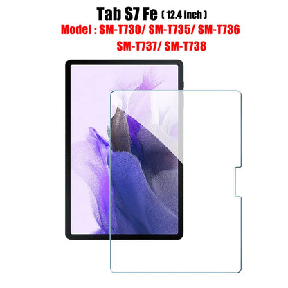 Tempered Glass Screen Protector for Samsung Galaxy Tab – Fits S6 Lite, S7 FE, S8/S8+, S9/S9 FE, S9+, S10, S11, A8, A9 Plus, 12.4" Tablets