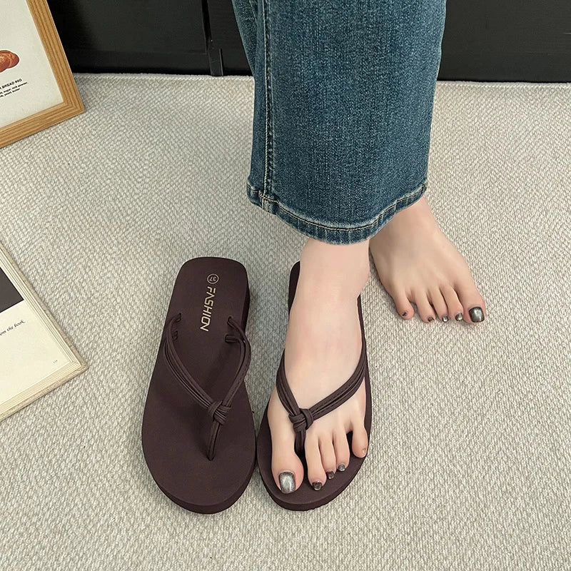 Women’s EVA Wedge Flip Flops - Lightweight Platform Beach Sandals for Summer 2026