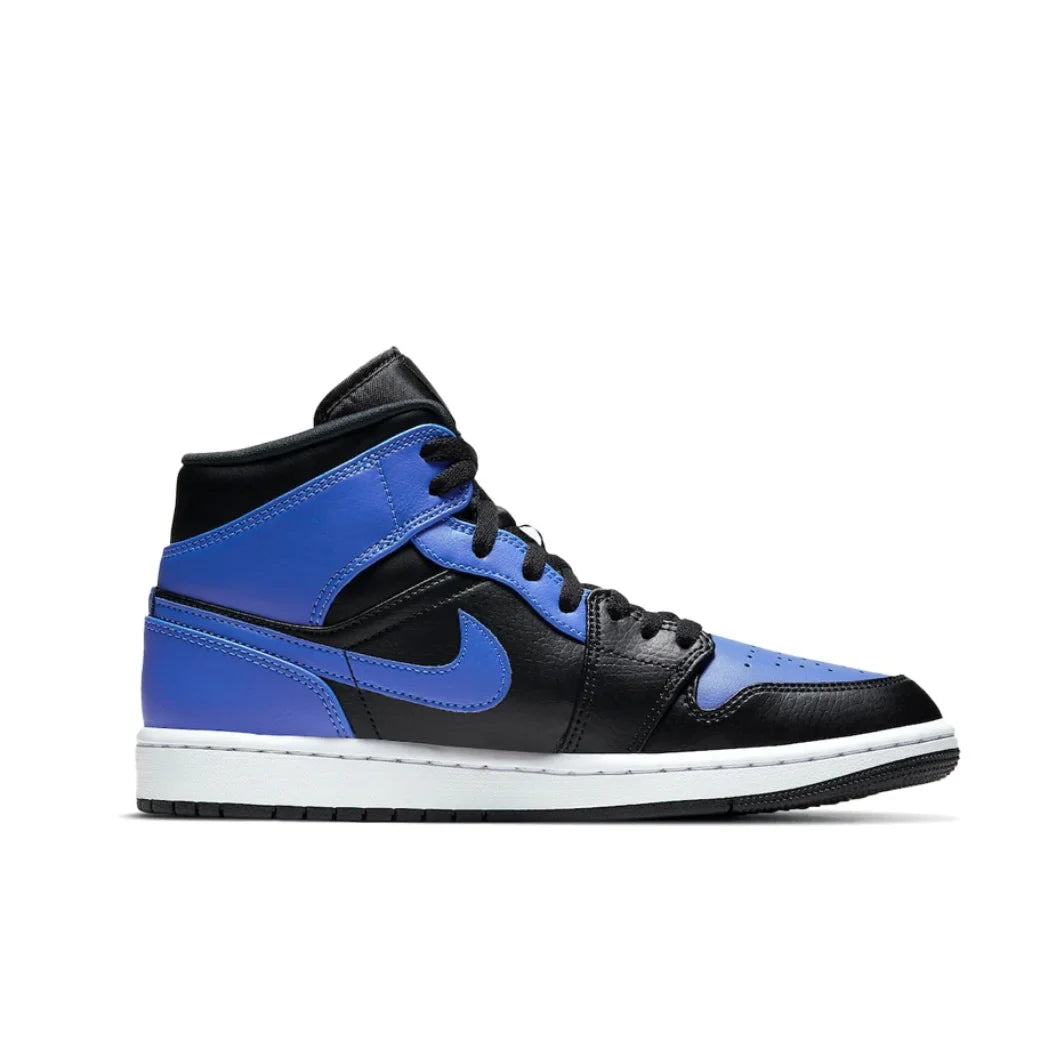 Nike Air Jordan 1 Mid – Original Retro Basketball Sneakers for Men | Classic Black & Red Colorway