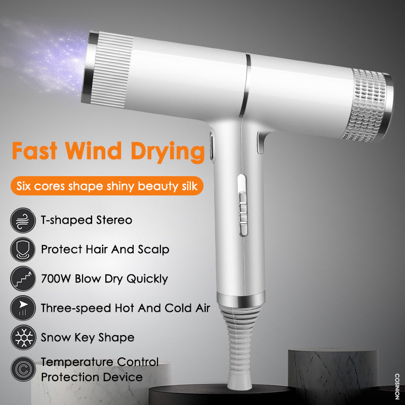 Professional Infrared Hair Dryer — Negative Ionic Blow Dryer with Hot & Cold Wind