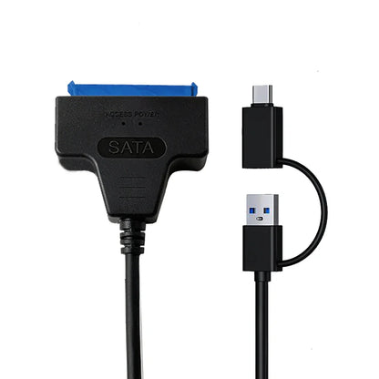USB 3.1/2.0 SATA to USB Cable – USB 3.0 to SATA III Hard Disk Adapter, Compatible with 2.5-inch HDD and SSD, UASP Support