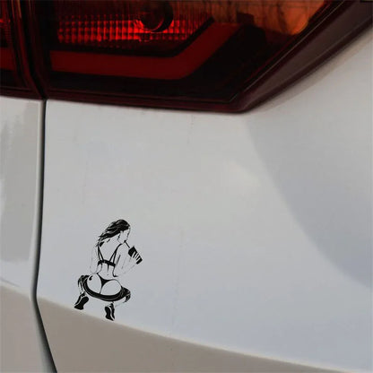Sexy Girl Car Vinyl Decal - Waterproof Body Graphic Sticker for Scratch Covering and Vehicle Decoration