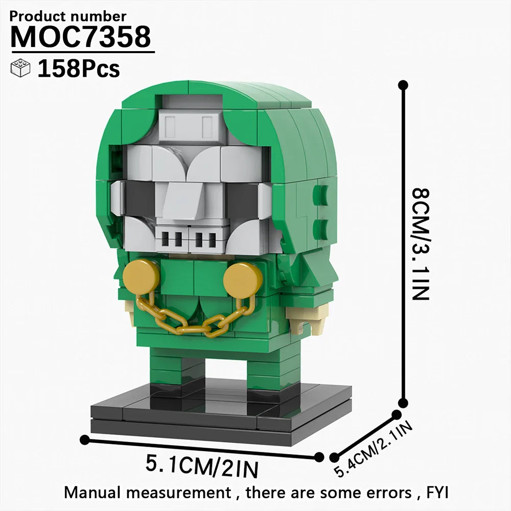 MOOXI Movie Series MOC BrickHeadz Building Blocks Set – DIY Educational Toy for Kids