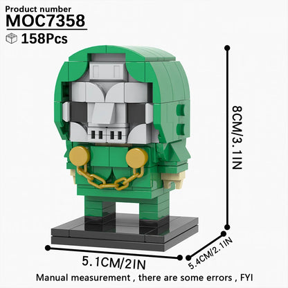 MOOXI Movie Series MOC BrickHeadz Building Blocks Set – DIY Educational Toy for Kids