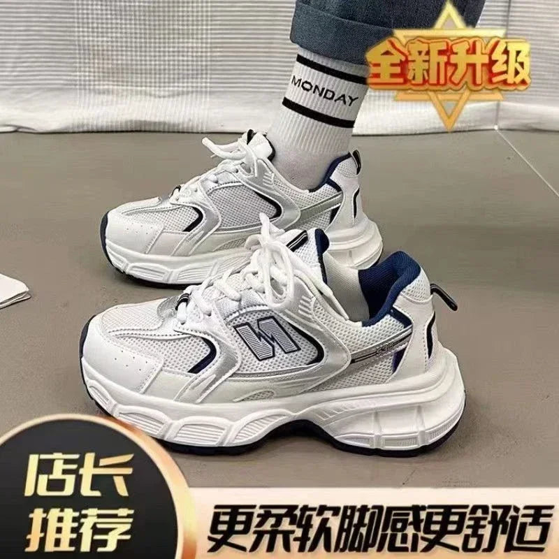 Women's Luxury Thick Sole Sneakers – Breathable Mesh Casual Fashion Trainers