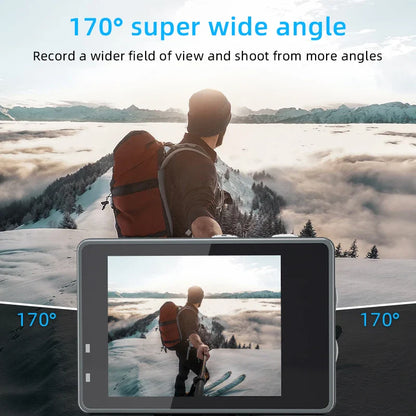 4K 5K Action Bicycle Camera with Electronic Stabilizer – WiFi Sport Helmet Video Recorder Compatible with GoPro