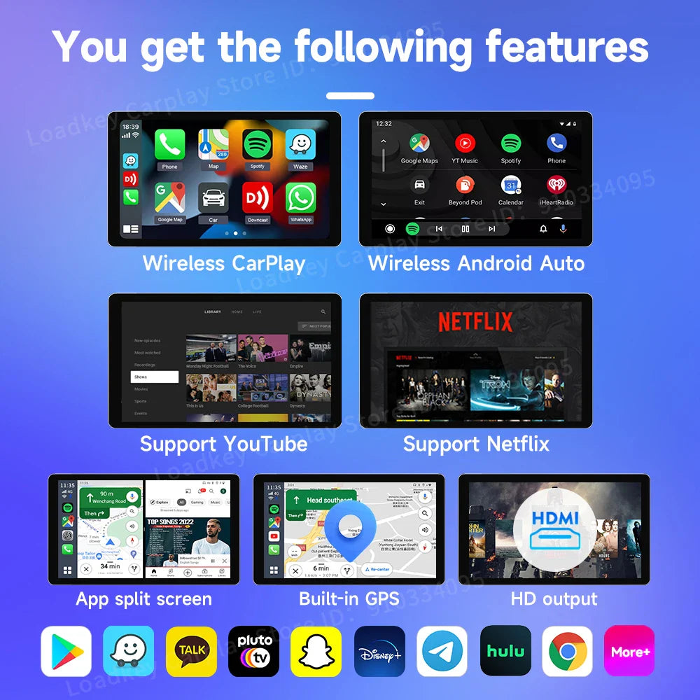 8+128GB Carlinkit TV Box — Android 13 Wireless CarPlay & Android Auto Adapter, 8-Core Qualcomm, HDMI